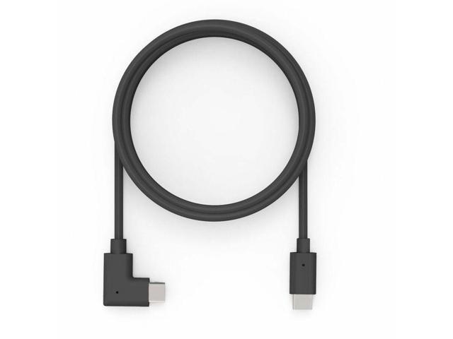10ft USB-C to USB-C 90-Degree Power Cable Black