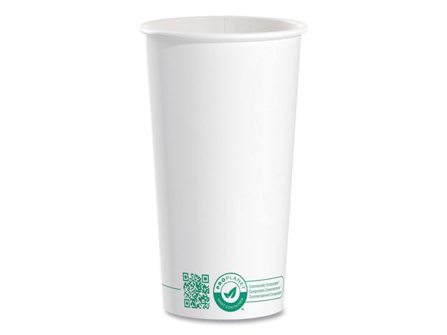 Compostable Paper Hot Cups ProPlanet Seal 20 oz White/Green 600/Carton 420PLAPLANET