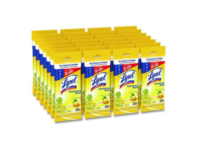 Disinfecting Wipes Flatpacks 1-Ply 6.69 x 7.87 Lemon and Lime Blossom White 15 Wipes/Flat Pack 24 Flat Packs/Carton 1920099799