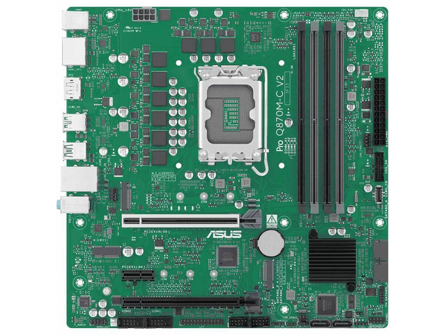 Asus Pro Q870M-C V2-CSM Desktop Motherboard Intel Q870 Chipset Socket LGA-1851 Micro ATX ProQ870MCV2CSM