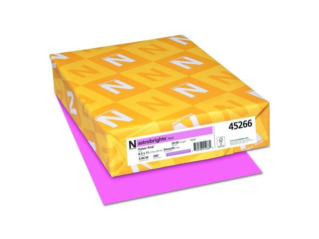 20lb Color Paper 20 lb Bond Weight 8.5 x 11 Pulsar Pink 500/Ream 45266