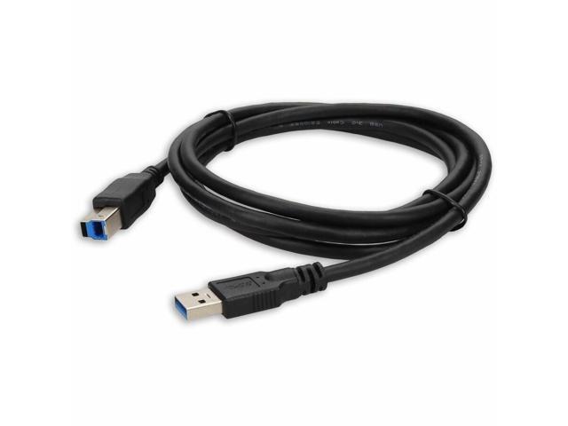 AddOn 1ft USB A 3.0 Male to USB B 3.0 Male Black Cable