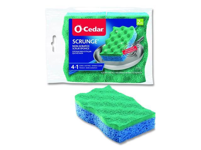 Scrunge Non-Scratch Scrub Sponge 2.63 x 4.25 1' Thick Green/Blue 2/Pack 8 Packs/Carton 169431CT