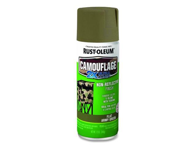 Camouflage Spray Paint Flat Army Green 12 oz Aerosol Can 279176