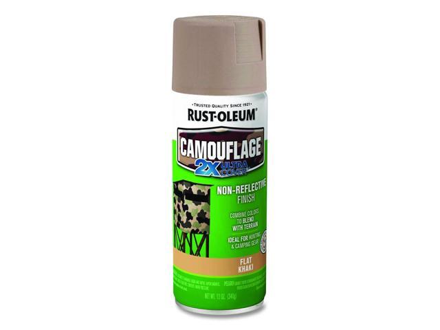 Camouflage Spray Paint Flat Khaki 12 oz Aerosol Can 279177