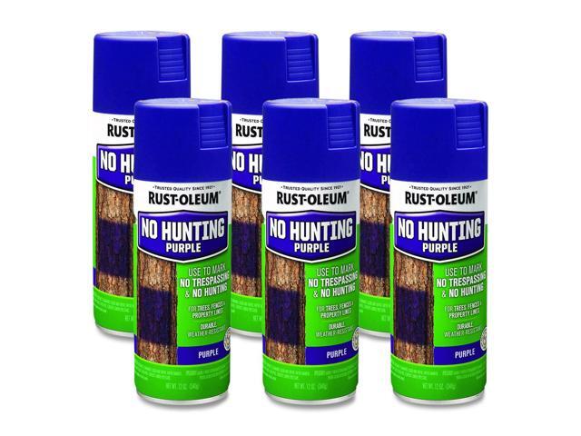 Specialty No Hunting Purple Spray Paint Flat No Hunting Purple 12 oz Aerosol Can 6/Carton 270970