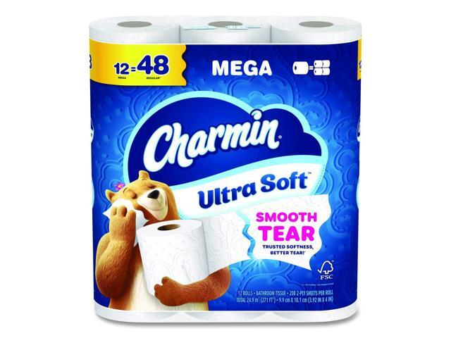 Ultra Soft Bathroom Tissue Mega Roll Septic Safe 2-Ply White 208 Sheets/Roll 12 Rolls/Pack 5 Packs/Carton 80841801