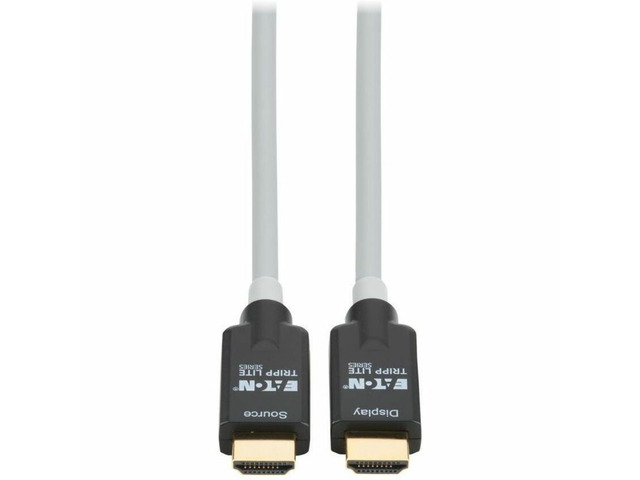 Eaton Tripp Lite series High-Speed Armored HDMI Fiber Active Optical Cable HDMI 2.1 8K 60 Hz 48 Gbps HDR M/M Black 20M P568FA20M8K6