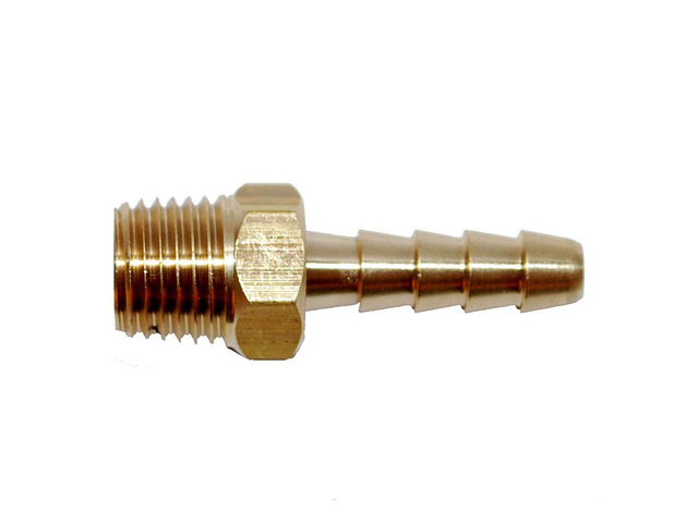 Attwood Universal Brass Fuel Hose Fitting - 1/4' NPT x 3/8' Barb