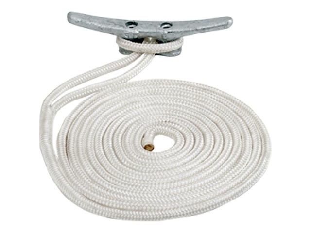 Sea-Dog Double Braided Nylon Dock Line - 1/2' x 10' - White