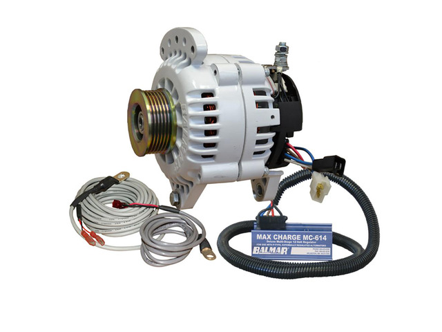 Balmar Alternator 100 AMP Kit 12V 3.15' Dual Foot Saddle K6 Pulley Regulator & Temp Sensor