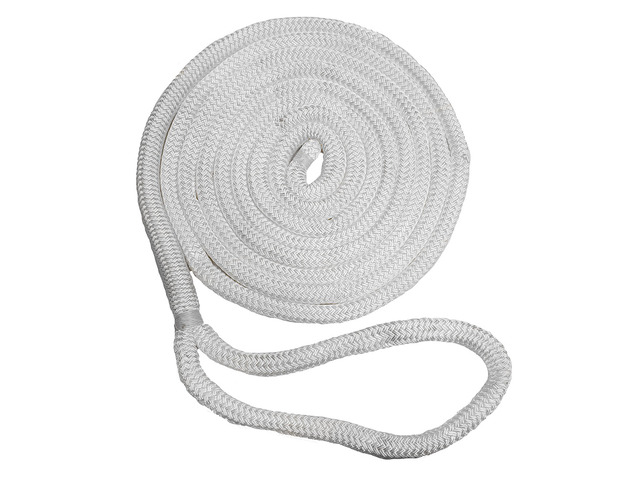 New England Ropes 1/2' Double Braid Dock Line - White - 35'