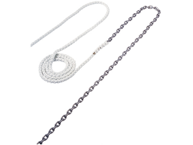 Maxwell Anchor Rode - 15'-5/16' Chain to 150'-5/8' Nylon Brait