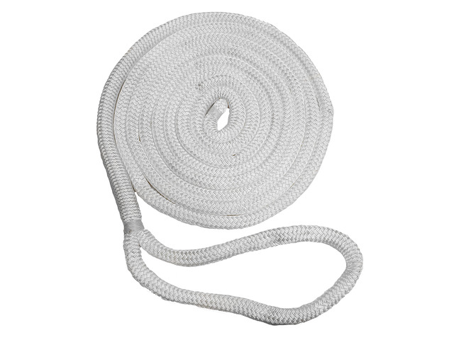 New England Ropes 5/8' Double Braid Dock Line - White - 25'