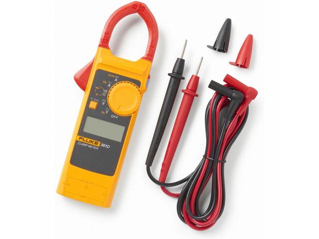 FLUKE-301D-R600A AC/DC CLAMP METER WITH SLIM BODY AND THIN JAW ARM RETAIL FLUKE301DR