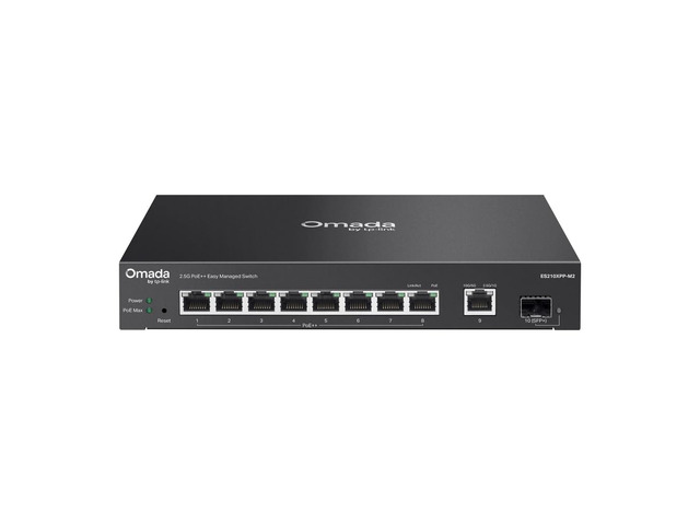 OMADA 8-PORT 2.5G + 2-PORT 10G EASY MANAGED SWITCH WITH 8-PORT POE++ PORT: 8 2.5