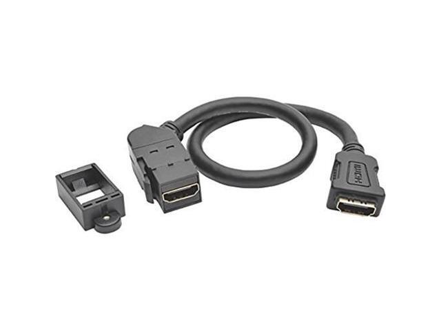 TRIPP LITE HDMI Coupler Keystone Panel Mount All-in-One Angled F/F Black 1'