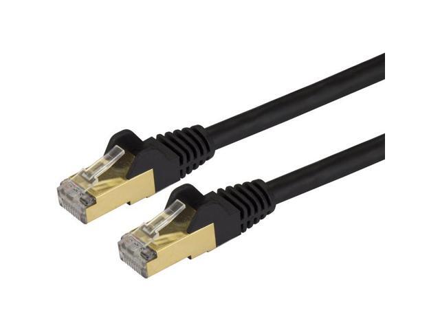 StarTech C6ASPAT10BK StarTech. com 10 ft Cat6a Patch Cable - Shielded (STP) - Black - 10Gb Snagless Cat 6a Ethernet Patch Cable - Category 6a for...