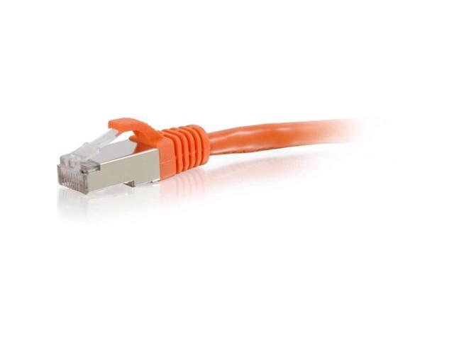C2G 25ft Cat6 Snagless Shielded STP Network Patch Cable Orange 00894