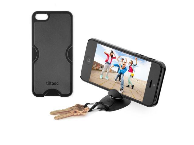 Tiltpod 4-in-1 Tripod, Phone Case, Keychain, and Stand for iPhone 5 (Black)