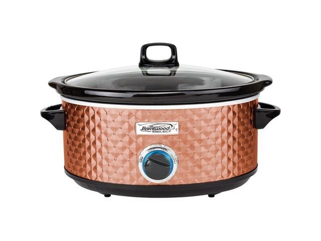 Brentwood SC-157C Diamond Pattern Slow Cooker, 7 Quart - Copper
