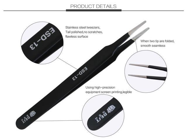 BST-13 Precision Tweezer Antistatic Tweezers Stainless Tweezers Model Pointed