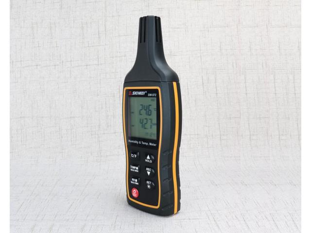 SNDWAY SW-572 Digital LCD Thermometer thermo Hygrometer indoor temperature Humidity meter tester monitor Weather Station data hold Alarm Clock