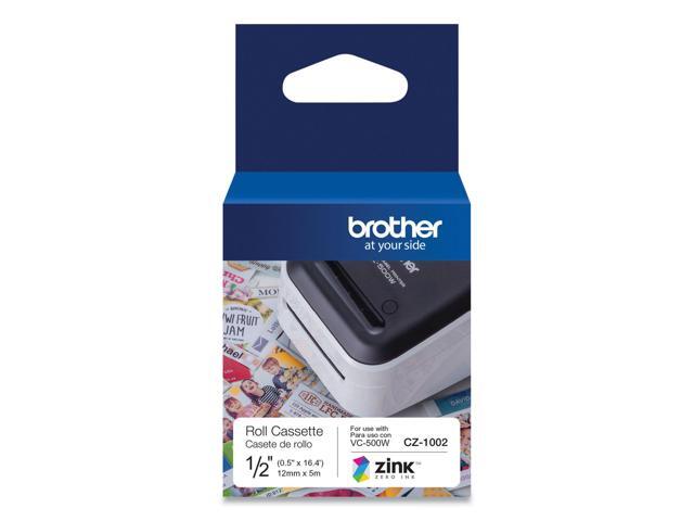 Brother Genuine CZ-1002 1/2' 12MM Label Roll Cassette for VC-500W