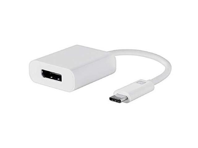 Monoprice USB-C to DisplayPort Adapter - White, Supports Resolution 4K @60hz, Portable, Plug & Play - Select Series