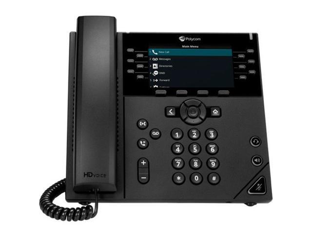 Polycom VVX 450 Corded Desktop TAA Compliant VoIP Phone 220048840025