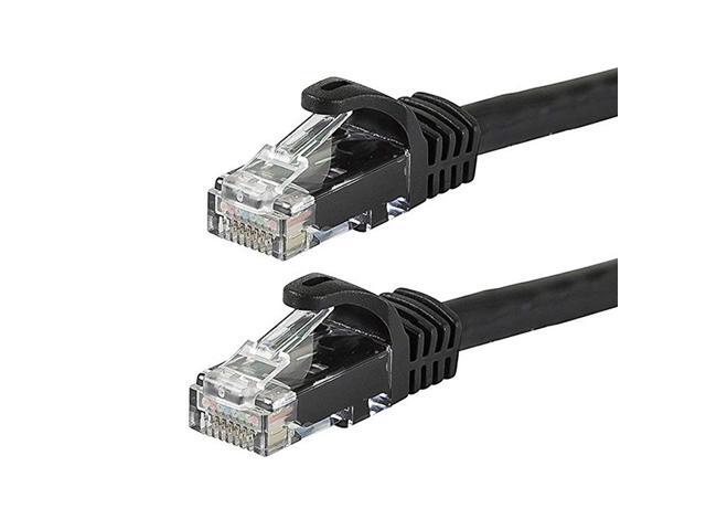 Monoprice Cat6 Ethernet Patch Cable - 5 Feet - Black Network Internet Cord - RJ45, Stranded, 550Mhz, UTP, Pure Bare Copper Wire, 24AWG - Flexboot...