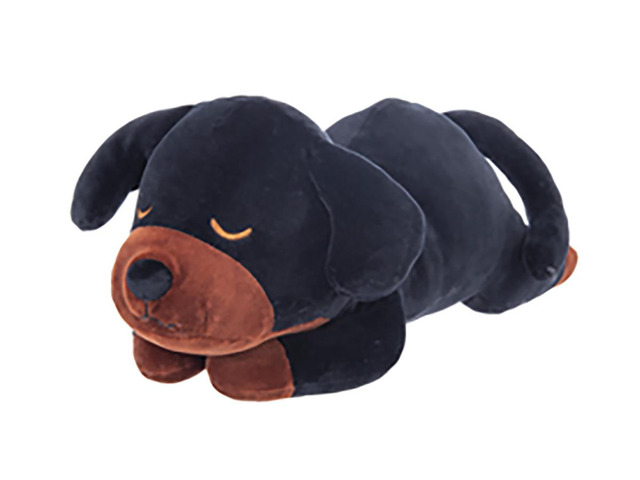 Ganz Meltimals Sleeping Lycra Dogs Plush Stuffed Animal, 15' - Rottweiler