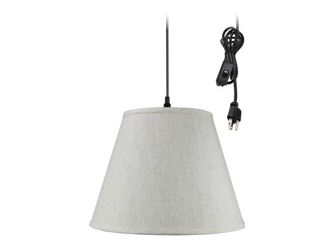 1 Light Swag Plug-In Pendant Hanging LampTextured Oatmeal