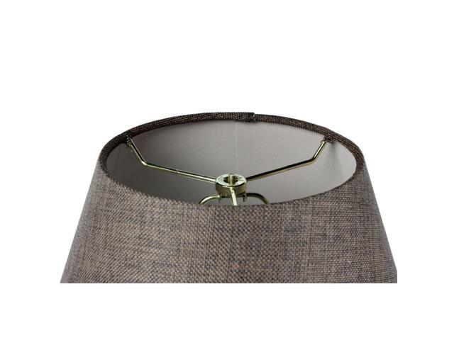 1-Light Plug In Swag Pendant Ceiling Light Chocolate Burlap Shade