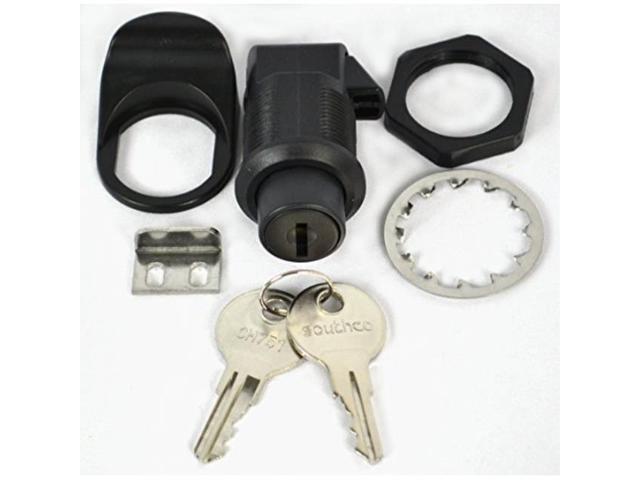 southco 93303 series plastic push to close latch, pull tab in line with latching pawl, key locking, 0.00'0.41' panel thickness, 0.88'0.91' grip.