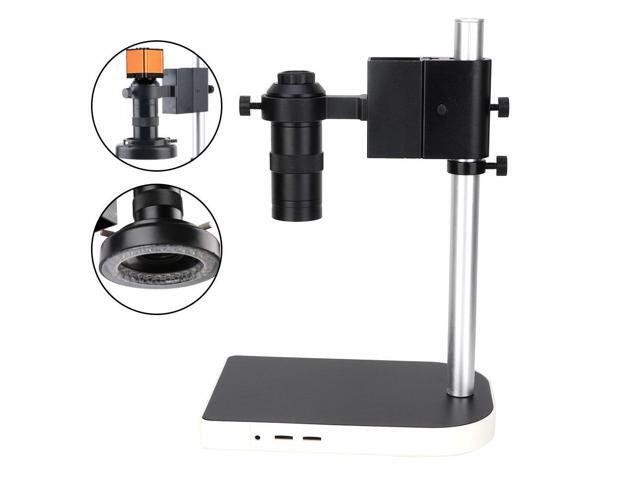 Aluminium Alloy UP Down Adjustable Support Table Microscope Stand & 100X C-Mount Lens for Industry Digital Microscope C-Mount
