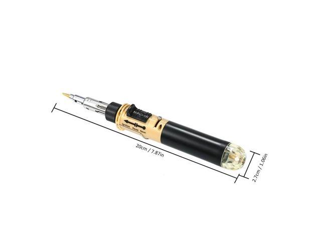 12 in 1 Soldering Iron Kit Full Electronics Set Welding Tool Car Repairing Gas Soldering Self-igniting Torch Outdoors - Coffee