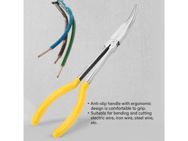 11' Curved Pliers Bent Long Nose Pliers Cable Wire Cutter Hand Cutting Tool