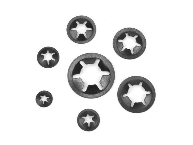 260pcs Manganese Steel Push On Washer Retaining Lock Washers Set 3/4/5/6/8/10/12mm Hardware Tools