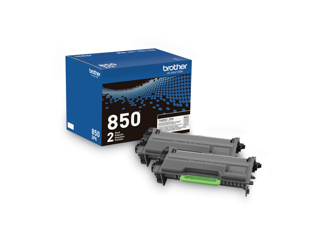 Brother Genuine High-Yield Black Toner Cartridge Twin Pack TN850 2PK TN8502PK