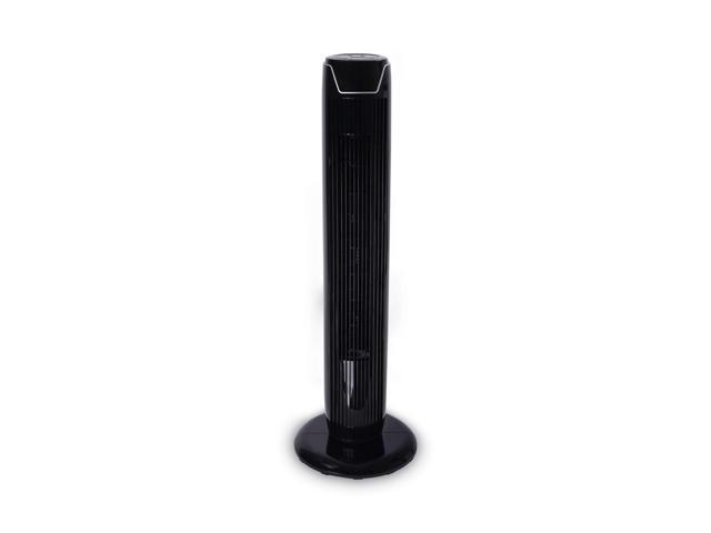 Alera 36' 3-Speed Oscillating Tower Fan with Remote Control Plastic Black FAN363