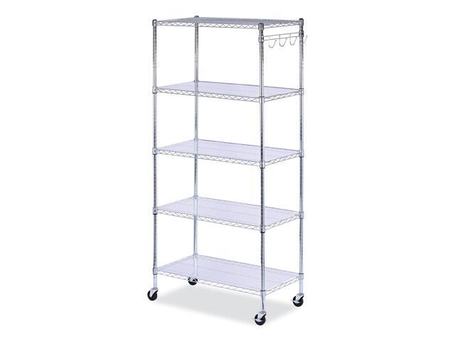 Alera SW653618SR 72 x 36 x 18 in. 5-Shelf Wire Shelving Kit, Silver