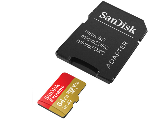 Wholesale 2*SanDisk Extreme 64GB 64G microSDXC UHS-I V30 C10 U3 A2 Card with Adapter 160MB/s TF flash memory SDSQXA2