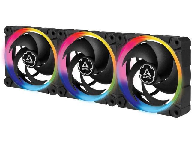 ARCTIC BioniX P120 A-RGB (Bundle 3 pc, incl. A-RGB Controller) - 120 mm Pressure-Optimised Fan with A-RGB, PWM, Cooler, Fluid Dynamic Bearing.