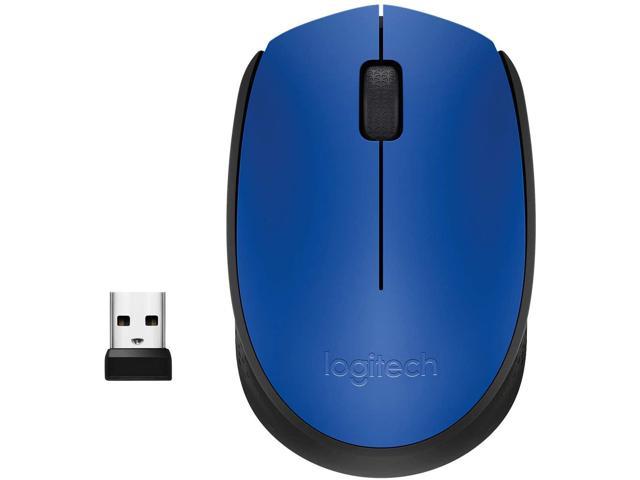 Logitech M170 Wireless Mouse, 2.4 GHz with USB Mini Receiver, Optical Tracking, 12-Months Battery Life, Ambidextrous PC/Mac/Laptop - Blue