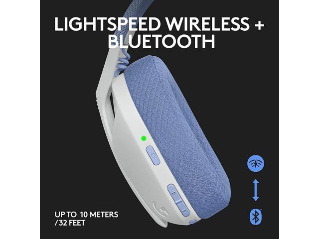 Logitech G435 Lightspeed and Bluetooth Wireless Gaming Headset - Lightweight Over-Ear Headphones, Built-in mics, 18h Battery, Compatible with Dolby...