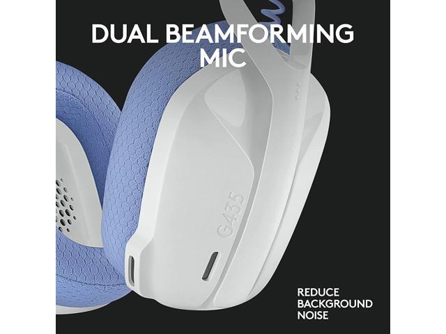 Logitech G435 Lightspeed and Bluetooth Wireless Gaming Headset - Lightweight Over-Ear Headphones, Built-in mics, 18h Battery, Compatible with Dolby...
