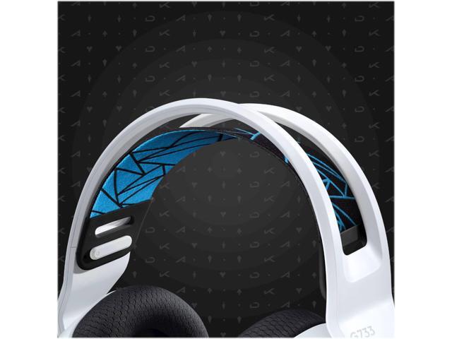 Logitech G733 K/DA Lightspeed Wireless Gaming Headset with Suspension Headband~16.8 M. Color LIGHTSYNC RGB, Blue VO!CE Mic Technology and PRO-G...