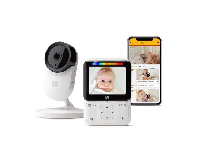 KODAK Cherish C220 Video Baby Monitor - 2.8' HD Screen & Mobile App, Hi-res Camera, Remote Zoom, Two-Way Audio, Nigh