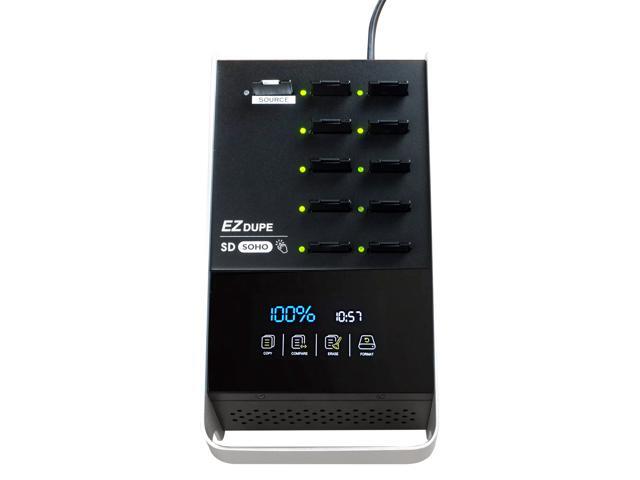 EZ Dupe 1 to 10 SD Duplicator with Touch Screen - Multiple MicroSD Micro Secure Digital Flash Drive Copier SDHC SDXC Memory Card (SOHO Series)